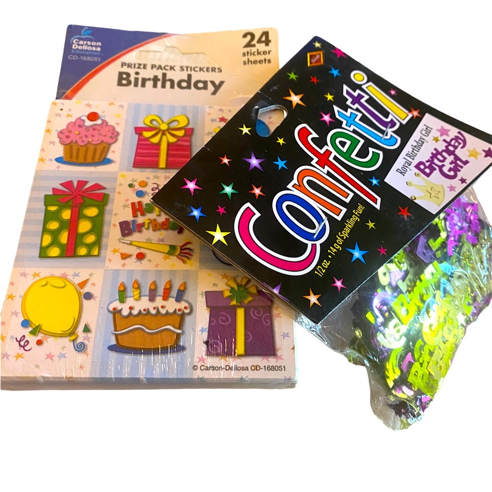 Bundle of birthday stuff never used